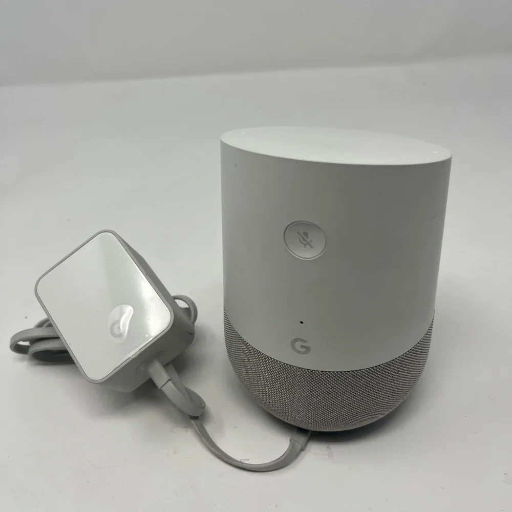 Google Home Smart Assistant Voice Activated Speaker White/Slate H0ME - Tested